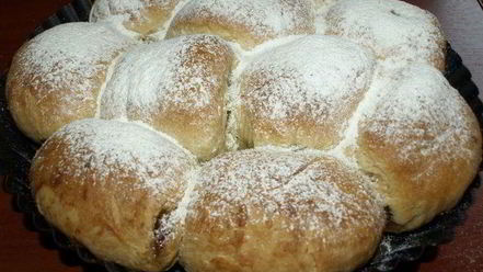 Рецепт булочек с яблочным повидлом