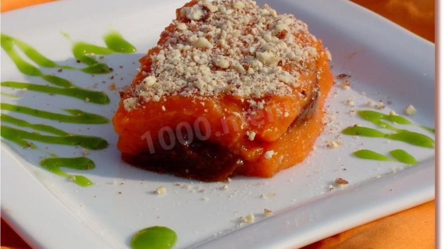 Рецепт пюре из тыквы со сливовым повидлом