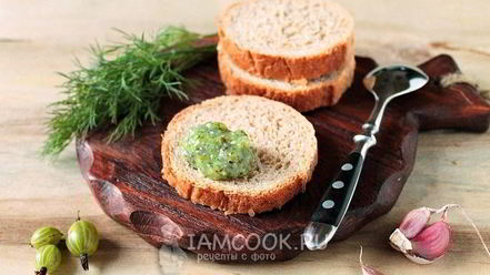 Рецепт приправы из крыжовника с чесноком на зиму