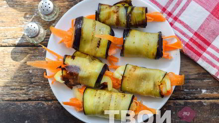 Рецепт рулетиков из баклажан на зиму