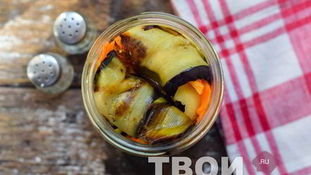 Рецепт рулетиков из баклажан на зиму