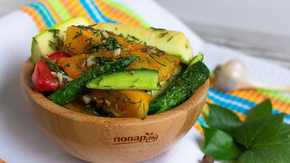 Рецепт Малосольных овощей в пакете