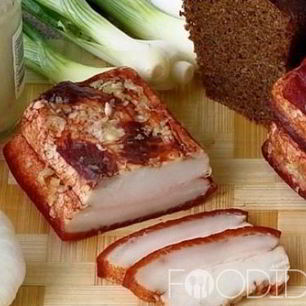 Рецепт Сала в луковой шелухе