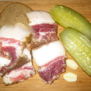 Рецепт Соленого сала с мясными прослойками