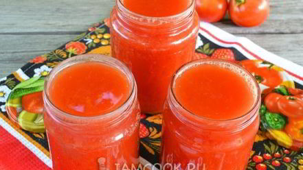 Рецепт томатного сока через мясорубку на зиму