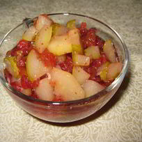 Грушевое варенье с брусникой