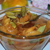 Рецепт Грушевого варенья с тыквенными семечками и имбирем