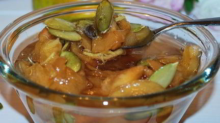 Рецепт Грушевого варенья с тыквенными семечками и имбирем