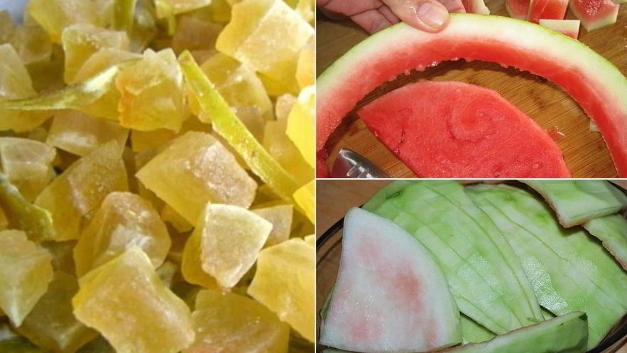 Рецепт цукатов из арбузных корок
