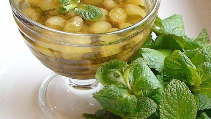 Рецепт варенья из белого винограда с мятой