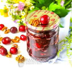 Рецепт Варенья из черешни с грецким орехом