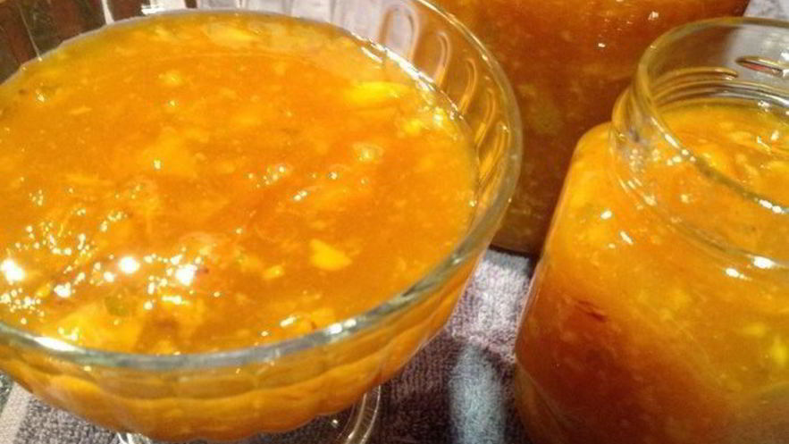 Рецепт варенья из мандаринов и хурмы