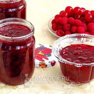 Рецепт Варенья из вишни с малиной