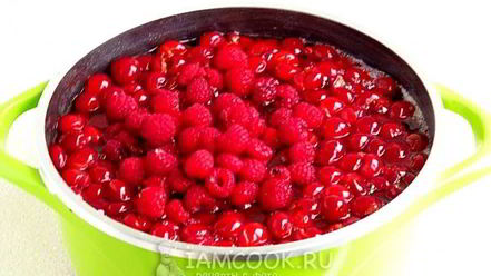 Рецепт варенья из вишни с малиной