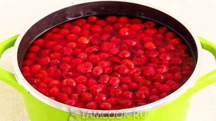 Рецепт варенья из вишни с малиной