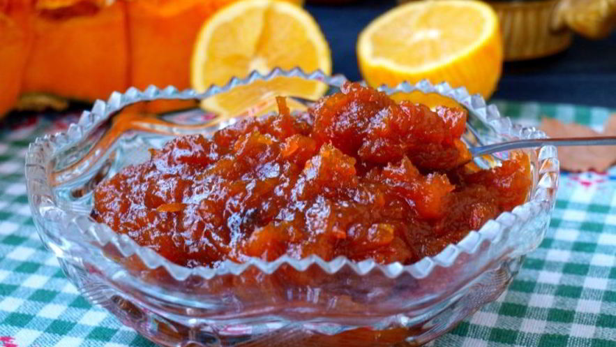 Рецепт варенья из запеченной тыквы с апельсином