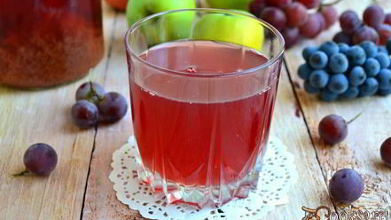 Рецепт яблочно-виноградного сок на зиму