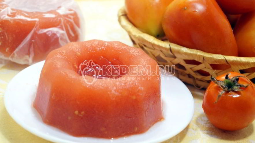 Рецепт замороженных помидоров пюре в формах