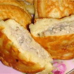 Рецепт Быстрых ленивых беляшей на кефире с фаршем