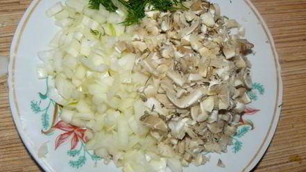 Рецепт ленивых беляшей с грибами и луком