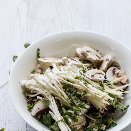 Рецепт Брускетты с грибами и сыром бри