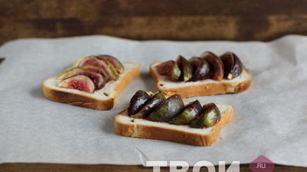 Рецепт брускетты с инжиром и дор блю
