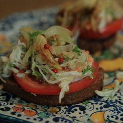 Рецепт Брускетты с крабами