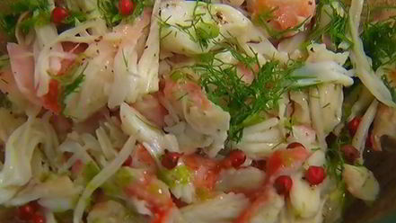 Рецепт брускетты с крабами