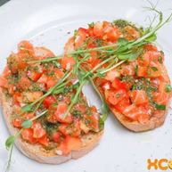 Рецепт Брускетты с лососем