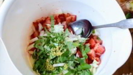 Рецепт брускетты с овощами