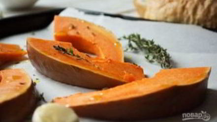 Рецепт брускетты с печеной тыквой и фетой