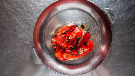 Рецепт брускетты с печеным болгарским перцем