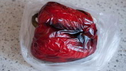 Рецепт брускетты с печеным перцем и фетой