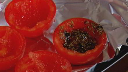 Рецепт брускетты с помидорами-гриль и артишоками