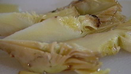 Рецепт брускетты с помидорами-гриль и артишоками