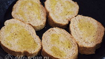 Рецепт брускетты с помидорами и чесноком