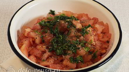 Рецепт брускетты с помидорами и чесноком