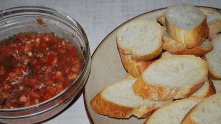 Рецепт брускетты с помидорами