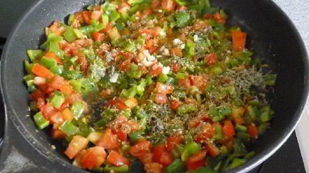 Рецепт брускетты с цуккини и болгарским перцем