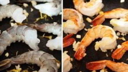 Рецепт брускетты с зеленым горошком и креветками