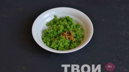 Рецепт брускетты с зеленым горошком