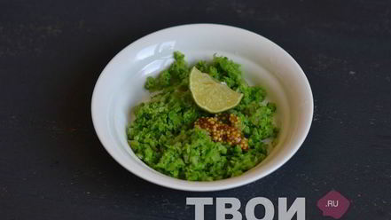 Рецепт брускетты с зеленым горошком