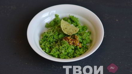 Рецепт брускетты с зеленым горошком