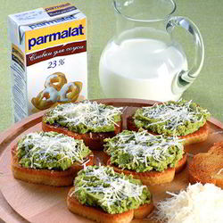 Рецепт Брускетты со сливочным пюре из горошка с мятой