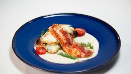 Рецепт филе морского языка с брускеттой