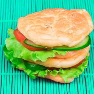 Рецепт Белкового бургера с овощами