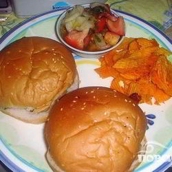 Рецепт Бургеров с беконом и грибами