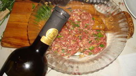 Рецепт гамбургера с грибами и белым вином