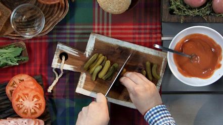 Рецепт гамбургера с картофельной котлетой