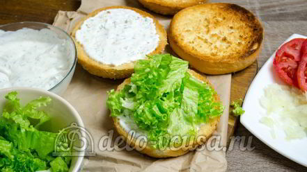 Рецепт гамбургера с курицей